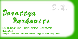 dorottya markovits business card